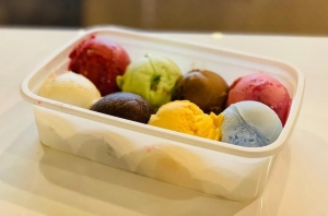 ظرف لیتری بستنی حجم 500 کاوشگران  بسته 200 عددی بدون درب 